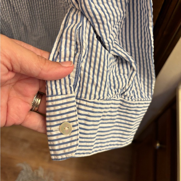 LL Bean striped button down - Picture 5 of 8
